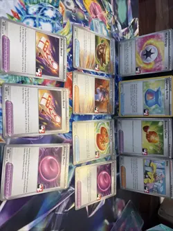 Lot Of Pokemon Play Stamped Trainer Cards Rescue Board Iono Binding Mochi - Image 1