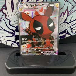 Pikachu Cosplay Deadpool Pokemon Custom Fan Art Card - Image 1