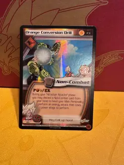 DBZ CCG Orange Conversion Drill Ultra Rare F3 Promo DRAGON BALL Z FOIL TCG Card - Image 1