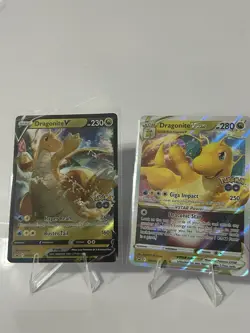 Pokemon Card TCG - Dragonite V SWSH235 & Dragonite VSTAR SWSH236 Pokemon GO NM - Image 1