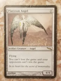 🌟 RARE Platinum Angel! 🌟 MTG Magic Mirrodin Artifact / MP-HP - Image 1