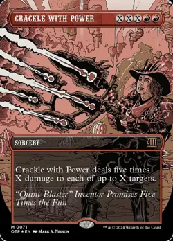 Crackle with Power - Textured Foil OTJ Breaking News Magic mtg NM-Mint, English - Image 1