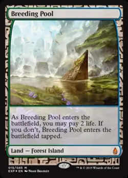Breeding Pool - Foil BFZ Masterpiece Expeditions Magic mtg Light Play, English - Image 1