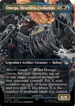 Omega, Heartless Evolution BORDERLESS Final Fantasy Magic MTG NM - Image 1