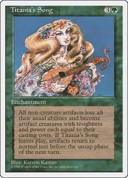 Magic The Gathering MTG TITANIA'S SONG Fourth Edition NM Near Mint - Image 1