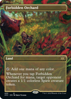 Forbidden Orchard - Foil - Borderless Double Masters 2022 Magic mtg MP x1 - Image 1