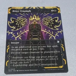 Magic: The Gathering Bitter Triumph Instant Black Showcase Foil 0026 - Image 1