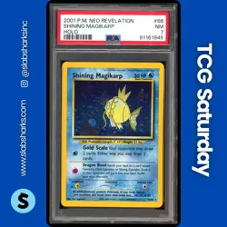 2001 POKEMON NEO REVELATION #66/64 SHINING MAGIKARP HOLO RARE PSA 7 - Image 1