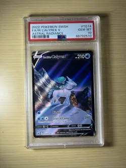 Pokemon 2022 Ice Rider Calyrex V TG14 Full Art Astral Radiance GEM MINT PSA 10 - Image 1