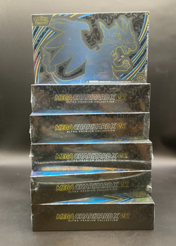Lot of (6) Pokemon TCG Mega Charizard X ex Ultra Premium Collection Boxes UPC - Image 1
