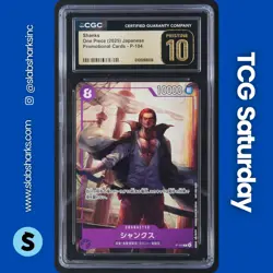 2025 ONE PIECE JP PROMO #P-104 SHANKS CGC 10 PRISTINE - Image 1