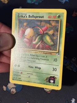 Pokemon Card Erika’s Bellsprout 75/132 Gym Heroes FIRST EDITION - (LP) - Image 2
