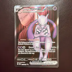 Team Rocket's Mewtwo ex 213/182 - Destined Rivals Holo - Pokemon TCG Card - NM - Image 1