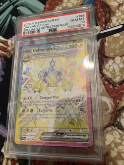 Pokemon TCG Galvantula EX Stellar Crown Ultra Rare Card 159/142 PSA 10 - Image 1