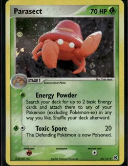 Parasect Uncommon FireRed & LeafGreen 43/112 Grass Reverse Holo Pokemon Card - Image 1