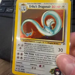Erika's Dragonair SWIRL Gym Heroes Holo #004/132 English Pokemon Card - LP - Image 2