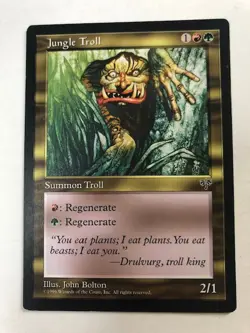 1x Jungle Troll 1996 Mirage Magic Cards,COMBINED SHIPPING - Image 1