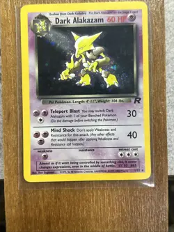 Pokemon TCG Dark Alakazam Holo Rare Card 1/82 Vintage WOTC - Image 3