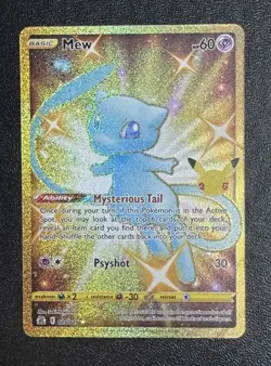 Mew 025/025 Celebrations 2021 Secret Rare Gold Pokemon Card TCG - Image 1