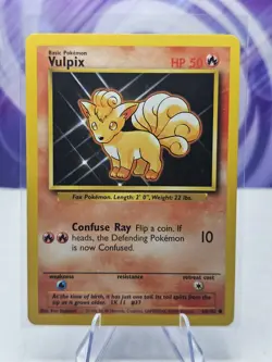 VULPIX Pokemon TCG Base Set Unlimited Card 068/102 LP - Image 1