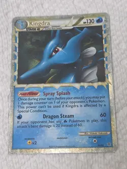 Kingdra 85/95 HGSS Unleashed Holo Pokemon Official Trading Card - Image 1