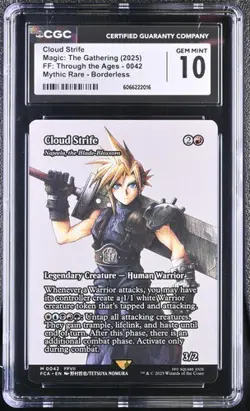 2025 MTG FINAL FANTASY: THROUGH THE AGES NON FOIL #0042 CLOUD STRIFE CGC 10 - Image 1
