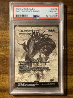 MTG✨THE CLOUDSEA DJINN (Nyxbloom Ancient)✨FCA Final Fantasy MYTHIC PSA 10 Amano - Image 1