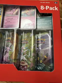 PokemonTCG Prismatic Evolutions Costco 8 Mini-Tin Bundle w Promo Cards (In Hand) - Image 4