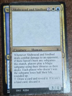 Shahrazad and Sindbad, Unknown Event Playtest MTG - Image 1