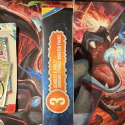 Pokemon Surging Sparks Hanger Box - 3x Booster Packs 1x Journey Together Sealed - Image 5