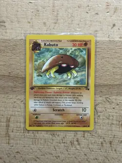 Kabuto 50/62 Fossil 1st Edition NM Pokemon TCG 1999 Common WoTC Vintage - Image 1