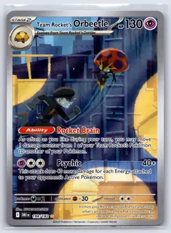 TEAM ROCKET'S ORBEETLE 198/182 DESTINED RIVALS ILLUSTRATION RARE POKEMON NM/M - Image 1