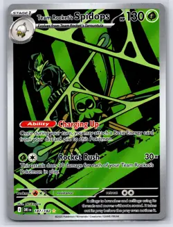 TEAM ROCKET'S SPIDOPS 187/182 DESTINED RIVALS ILLUSTRATION RARE POKEMON NM - Image 1