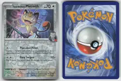 Team Rocket's Meowth 149/182 Common Destined Rivals Pokemon Reverse Holo NM - Image 3