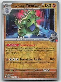 Team Rocket's Tyranitar (Theme Deck Non-Holo) 96/182 Rare Exclusives Pokemon NM - Image 1