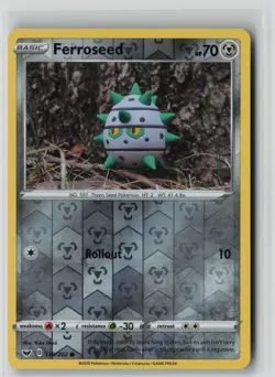 Ferroseed 130/202 Common Sword & Shield Pokemon Reverse Holo NM - Image 1