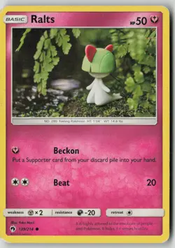 Ralts 139/214 Common Lost Thunder Pokemon MP - Image 1