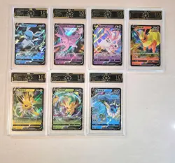 Lot*7 Pokemon TCG S-CHN Eeveelution V Full Set Glaceon Espeon Sylveon OCD10 JL89 - Image 1