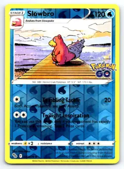 Pokemon Slowbro Pokemon GO PGO UNCOMMON REVERSE HOLO 020/078 Nakai NM - Image 1