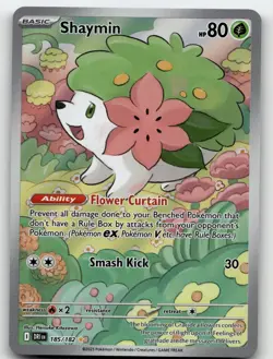 SHAYMIN 185/182 ILLUSTRATION RARE DESTINED RIVALS POKEMON NEAR MINT 3 - Image 2