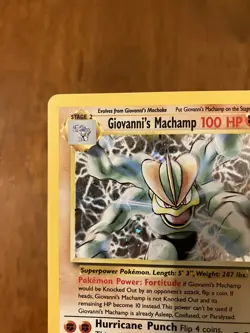 Pokemon TCG Gym Challenge #6/132 Giovanni's Machamp Holo - Image 3