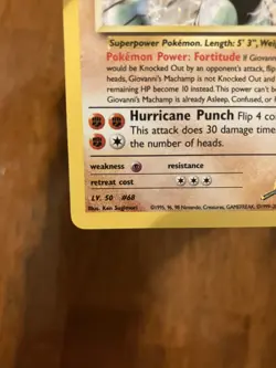 Pokemon TCG Gym Challenge #6/132 Giovanni's Machamp Holo - Image 5