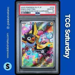 2025 POKEMON JP SV PROMO SV9 BOX PURCHASE CAMPAIGN #232 IONO'S WATTREL PSA 10 - Image 1