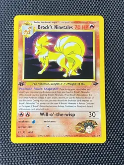 2000 Pokemon Gym Challenge 1st Edition #3/132 Brock's Ninetales Holo Rare - Image 1