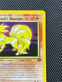 2000 Pokemon Gym Challenge 1st Edition #3/132 Brock's Ninetales Holo Rare - Image 3