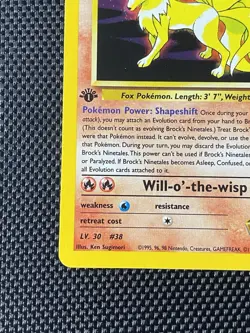2000 Pokemon Gym Challenge 1st Edition #3/132 Brock's Ninetales Holo Rare - Image 5