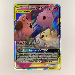 TOGEPI & CLEFFA & IGGLYBUFF GX 143/236 SUN & MOON COSMIC ECLIPSE HP DMG POKEMON - Image 1
