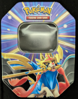 Pokemon Slashing Legends EMPTY TIN Zacian EX Artwork - Image 1