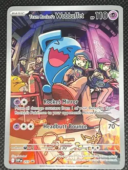 Pokemon Team Rocket's Wobbuffet 203 Holo Promo Scarlet & Violet Promo Pokemon NM - Image 1