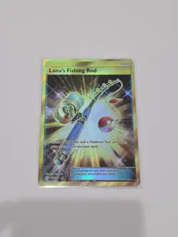 Pokemon Lana's Fishing Rod (Secret) 266/236 Sm-Cosmic Eclipse Holo NM Pokemon - Image 1